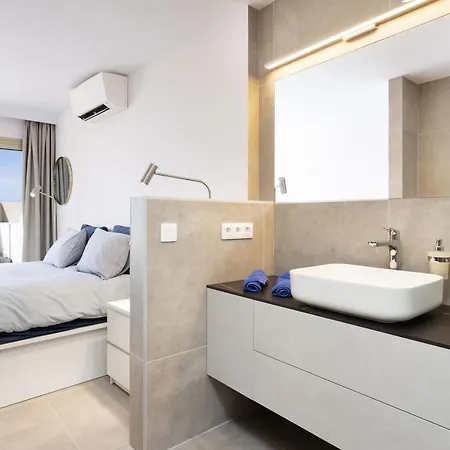 شقة Lujoso Frente Al Mar Con Terrazas, Aire Acondicionado Y Wi-fi En Tenerife - Es-279-8